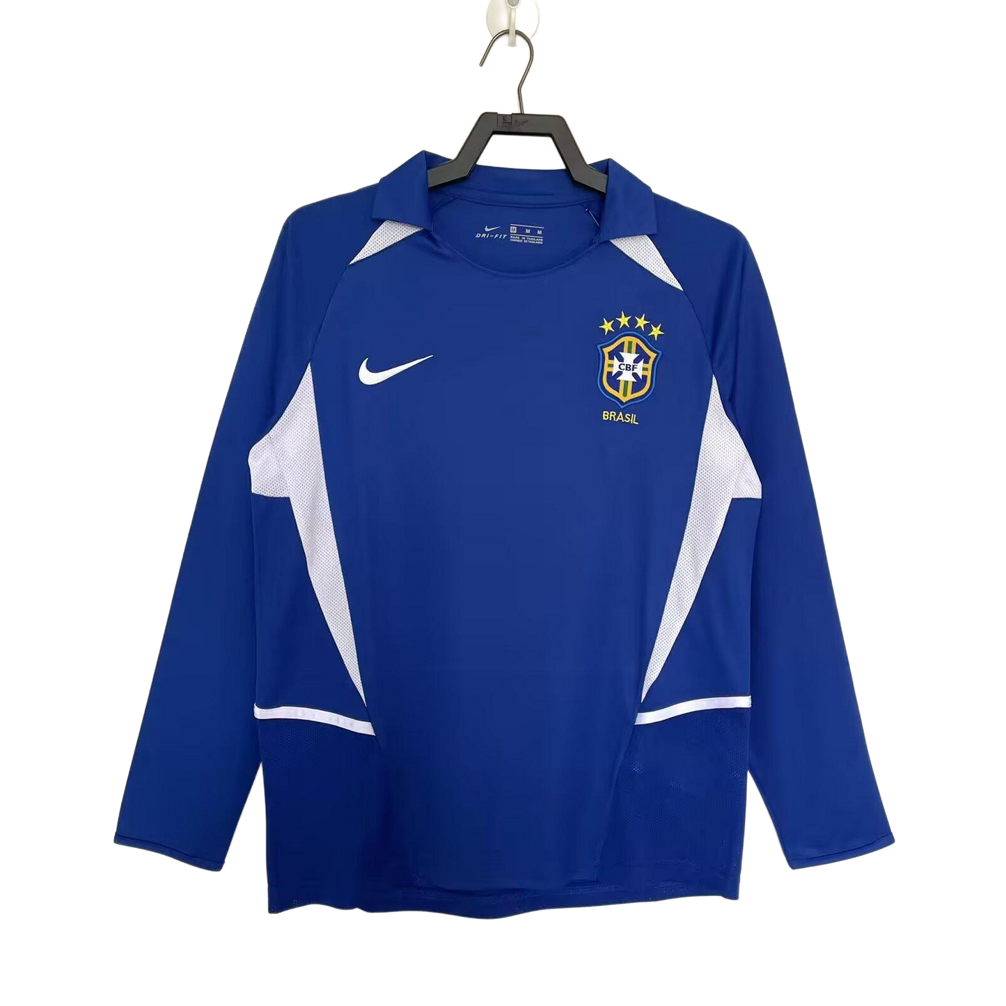 Retro Brazil 2002 Blue Long Sleeves
