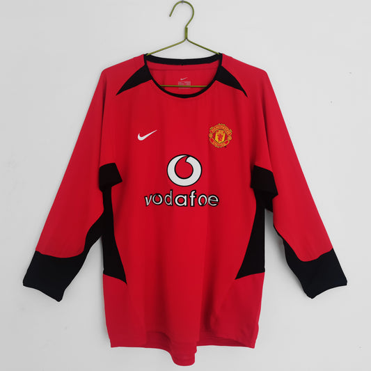 Retro Manchester United Red Long Sleeves 2002/04 (Home)