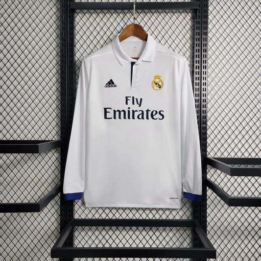 Retro 16-17 Real Madrid Main Long Sleeve Size -