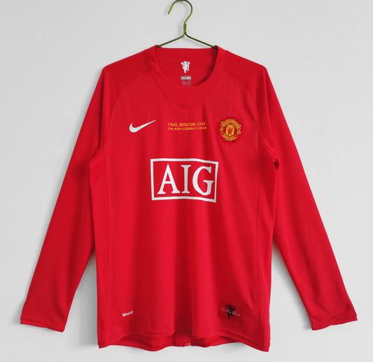 Retro Manchester United 07/08 Final Moscow Long Sleeve Red